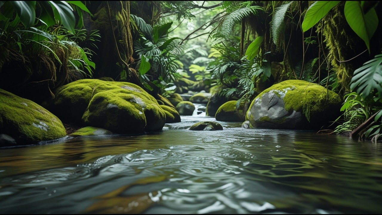 Autumn Ambience / Peaceful Forest Stream Amidst Autumn Foliage / ASMR #434