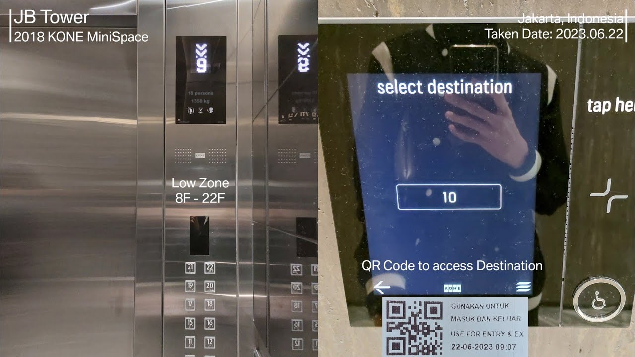 KONE MiniSpace Traction Elevators at JB Tower, Jakarta (Low Zone)