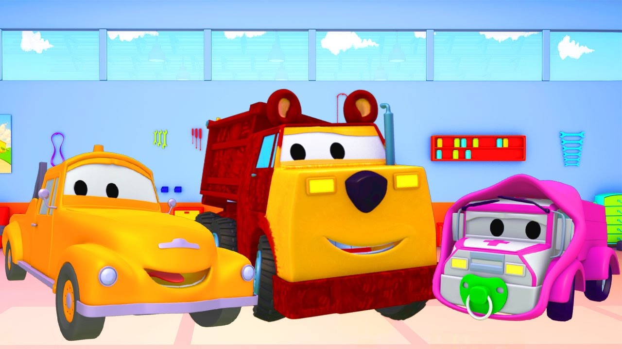 Oficina de Pintura do Tom: Bebê Amber é Masha e Ethan é o Urso | Desenhos animados caminhão crianças