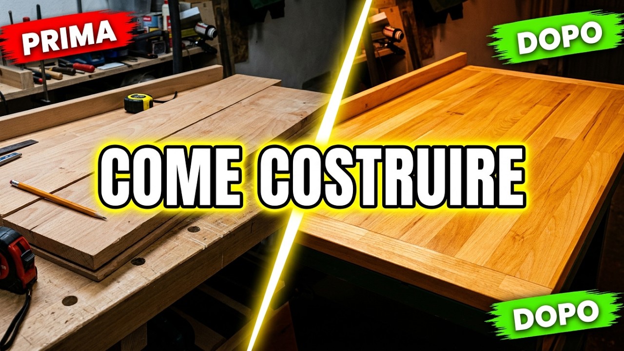 Tutorial come costruire Spianatoia in legno per pasta fai da te how to build DIY wooden pastry board