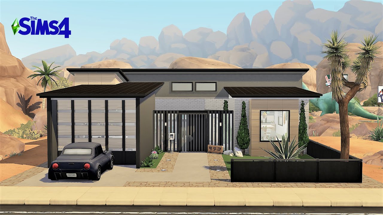 Modern Courtyard Home I No CC I Stop Motion Speed Build I The Sims 4