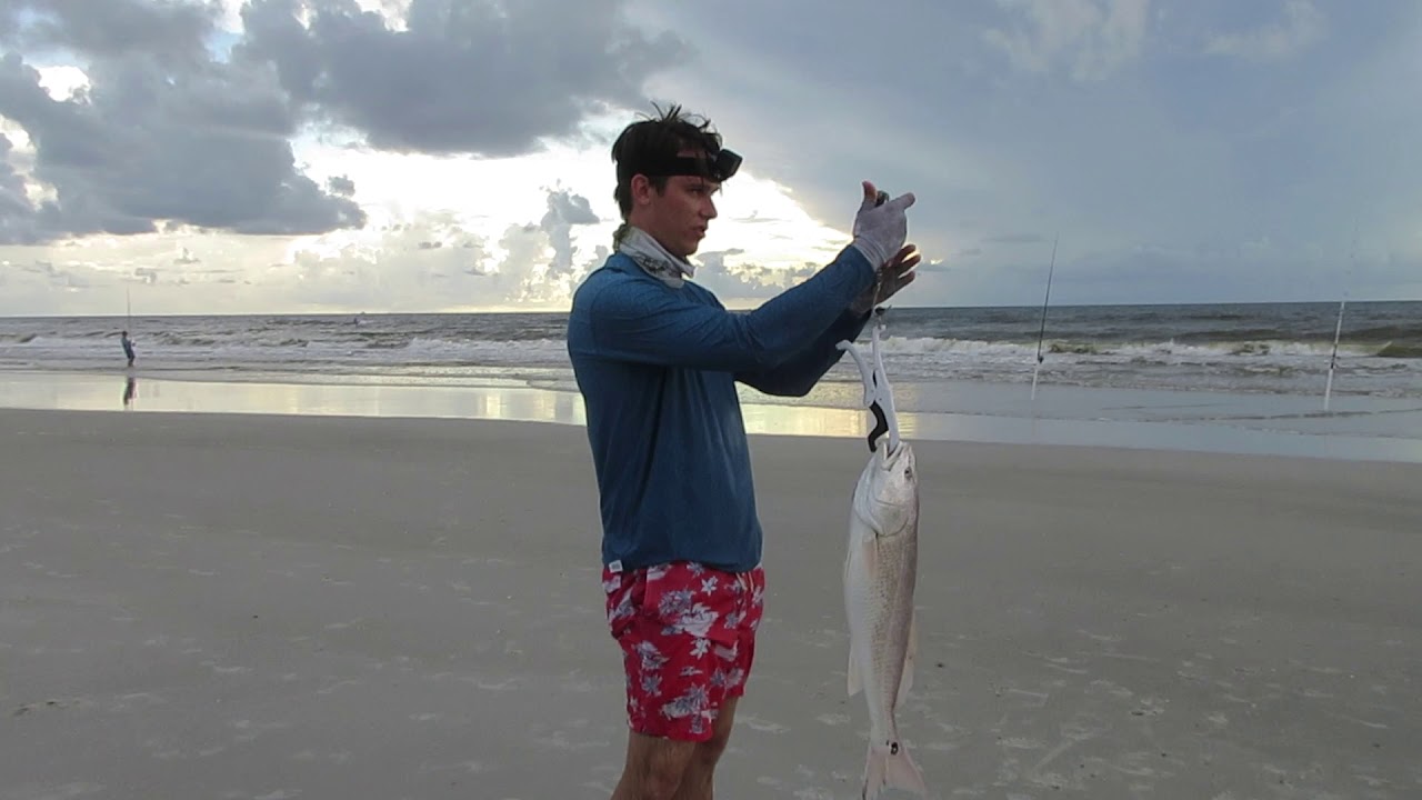Massive Redfish from Jacksonville Beach Surf Fishing!