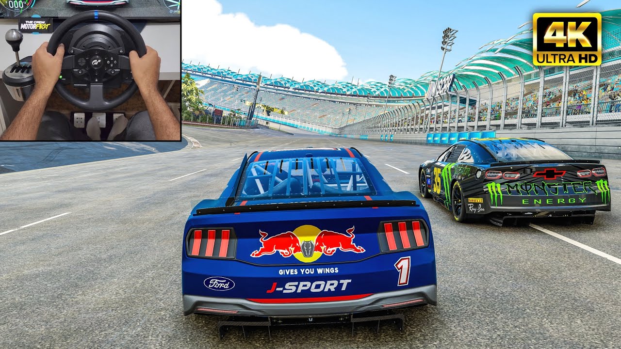 NASCAR Red Bull Ford Mustang & Chevy Camaro ZL1 | The Crew Motorfest | Thrustmaster T300RS gameplay
