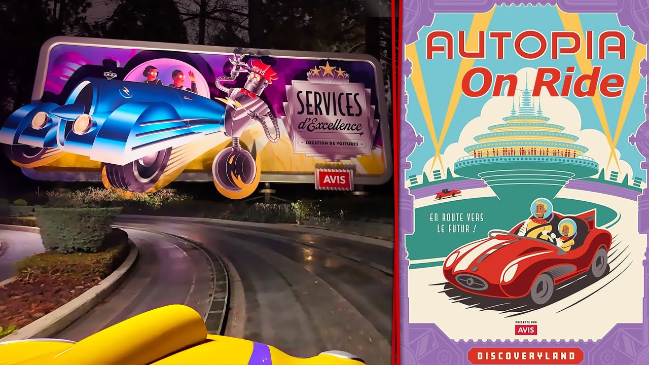 AUTOPIA with Avis - On Ride - Disneyland Paris