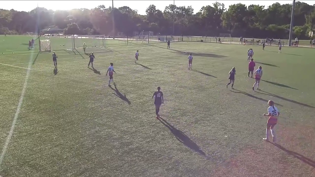 Jaida Savoie #4 Left Back, Dark Blue, playing 4 Charlotte Eagles USLA 2025 vs. Charlotte Ascent USLA