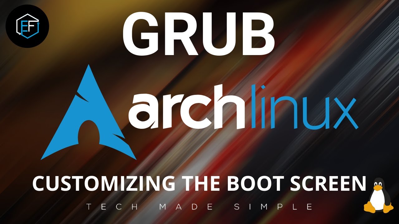 Arch Linux: customizing GRUB