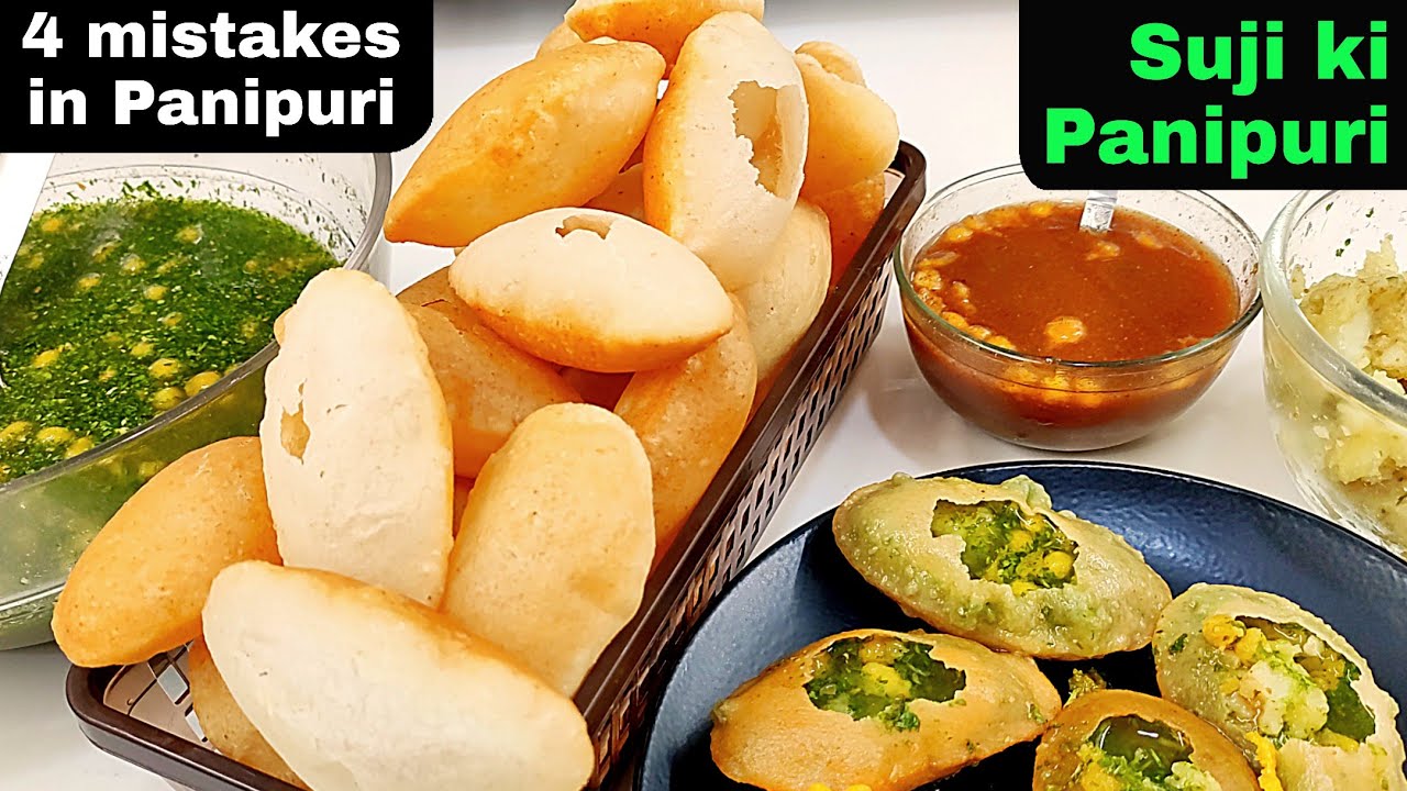 suji pani puri recipe । गुब्बारे जैसी फूली फूली खस्ता सूजी की पानी पुरी कैसे बनाएं । Golgappa,puchka