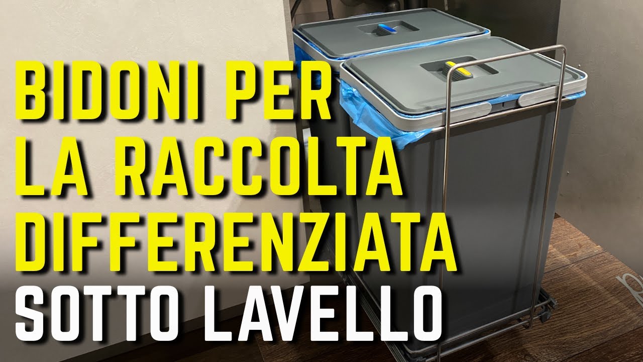 PATTUMIERA per la RACCOLTA DIFFERENZIATA in cucina SOTTO IL LAVELLO di ELLETIPI