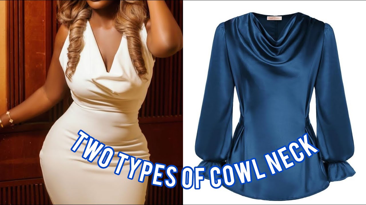 COWL NECK TUTORIAL | DRAPED COWLNECK | PLEATED COWL NECKLINE | CONFIDENSEWS | #Cowlneck #cutandsew