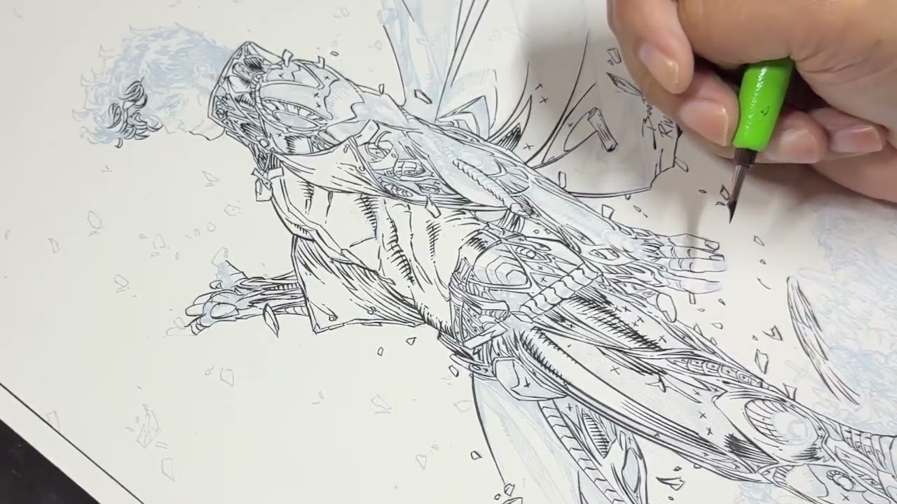 What do I start with first when inking?