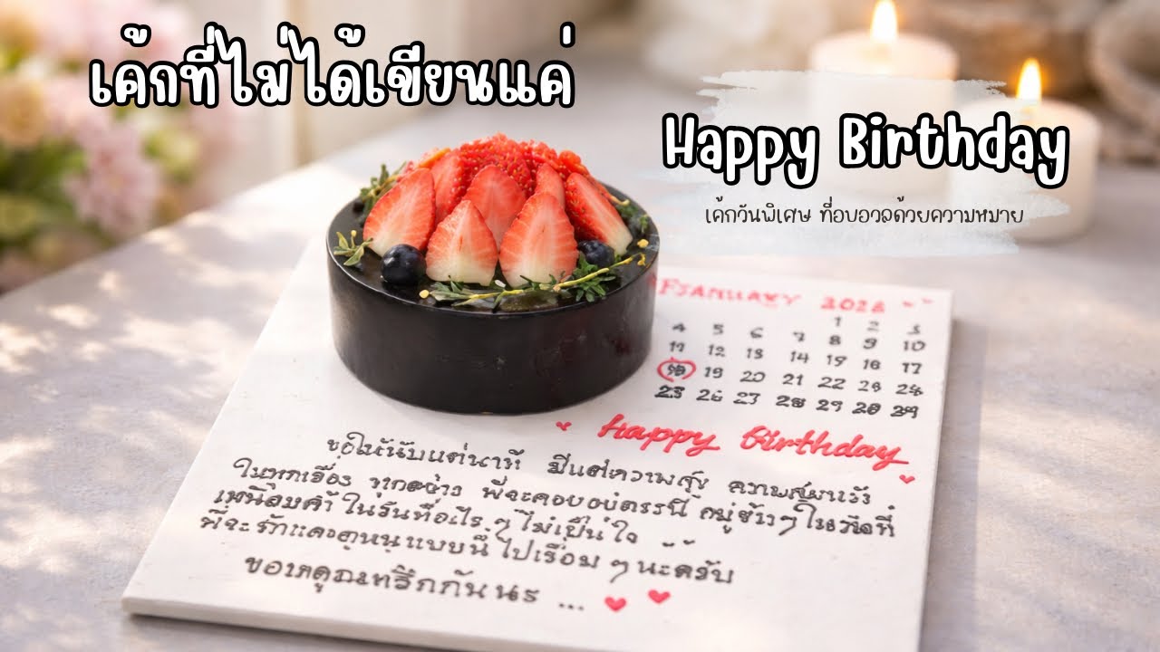 Cafe Vlog EP. 44 ไอเดียตกแต่งเค้กวันเกิด มินิมอล อบอุ่น เขียนความรู้สึกลงบนเค้ก  | vlog my cake