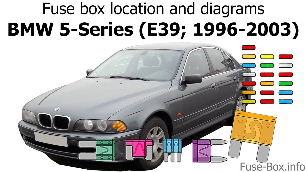 Fuse box location and diagrams: BMW 5-Series (E39; 1996-2003)