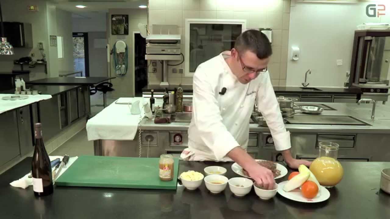 Michel Hulin - Noix de Saint-Jacques, endives caramélisées et jus aux agrumes