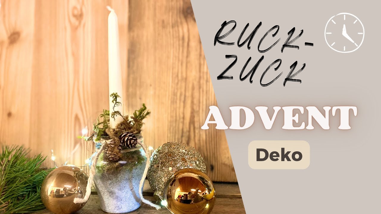DIY Upcycling Advent-Deko in 3 Minuten: Schnell, einfach & stylisch 🕯️
