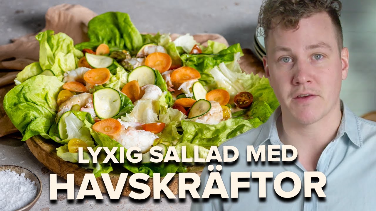 Thomas Sjögrens bästa recept till helgmiddagen – lyxig sallad med kokta havskräftor