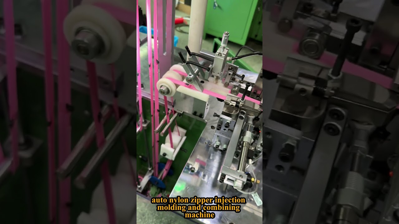 Automatic Nylon Zipper Injection Molding and Combining Machine#zippers #zippermachine