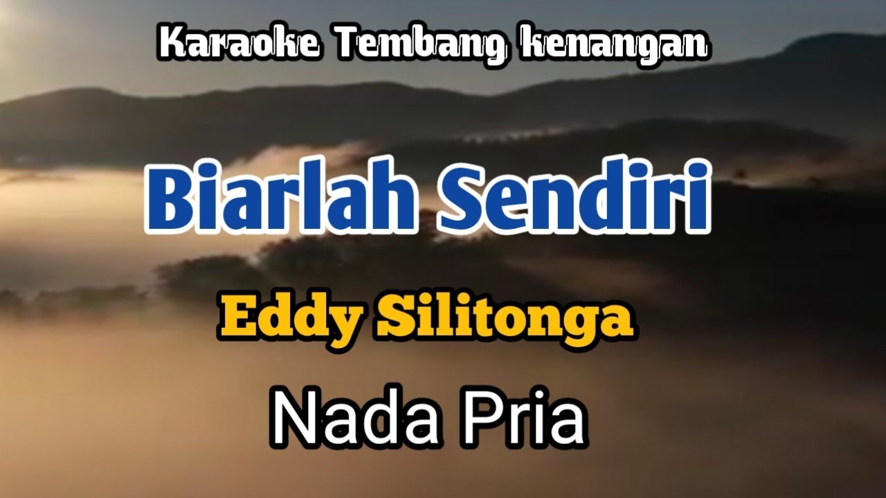 BIARLAH SENDIRI - Eddy Silitonga | karaoke Nada Pria | Lirik