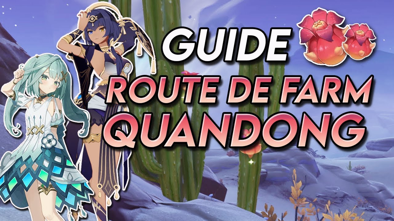 65 QUANDONG sur les cactus en 15 minutes | Route de farm | Guide | Genshin Impact