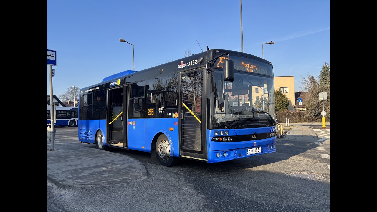 Autosan Sancity M09LE #DA152 MPK Kraków linia 255 kierunek Mogilany Pętla