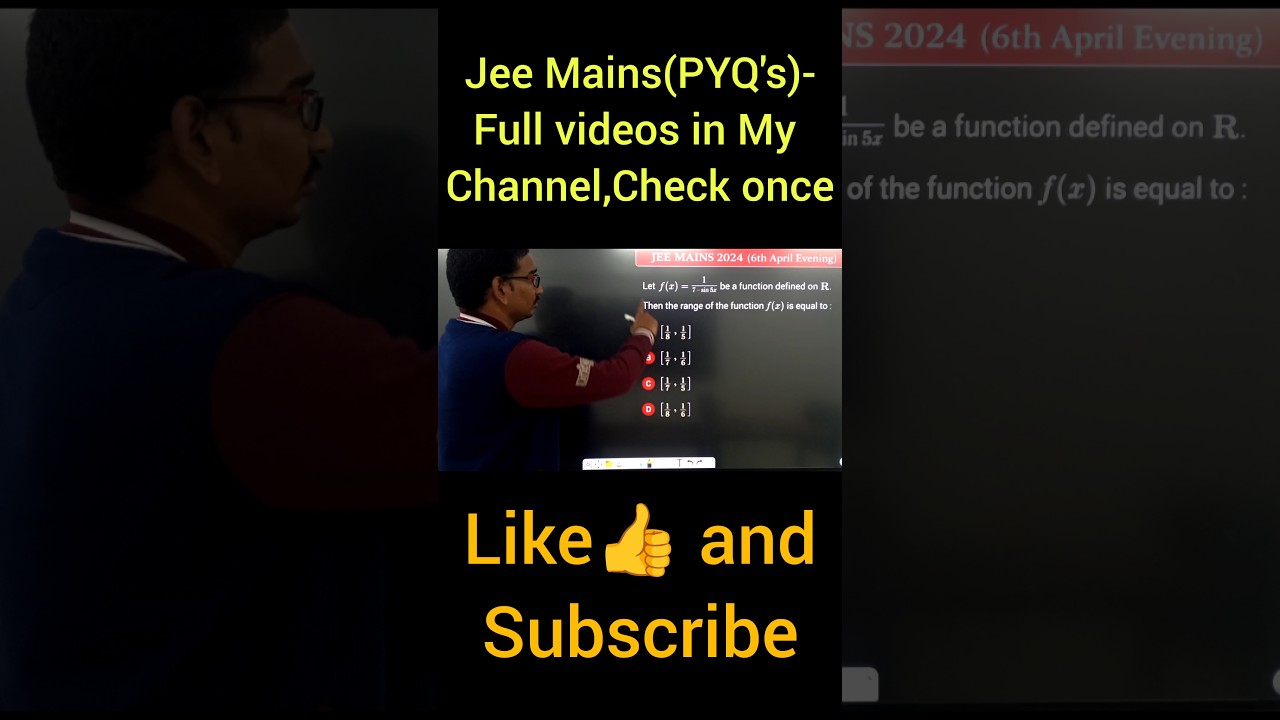 Jee Mains 2024(PYQ) | Functions | Explanation in Tamil