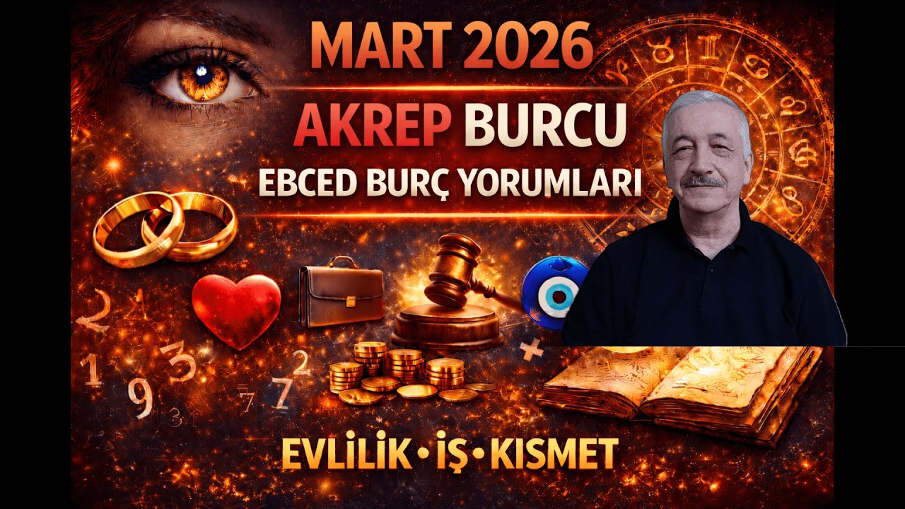 AKREP BURCU MART AYI 2026 EBCED HESABIYLA BUR&Ccedil; YORUMU. Gizli Ger&ccedil;ekler A&ccedil;ığa &Ccedil;ıkıyor