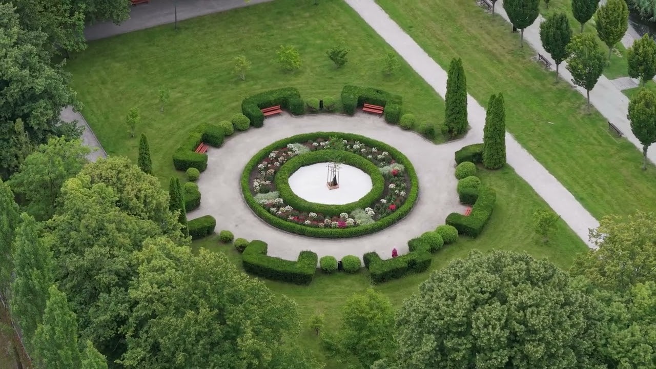 SZCZECINEK Park Miejski z lotu ptaka - rok 2025