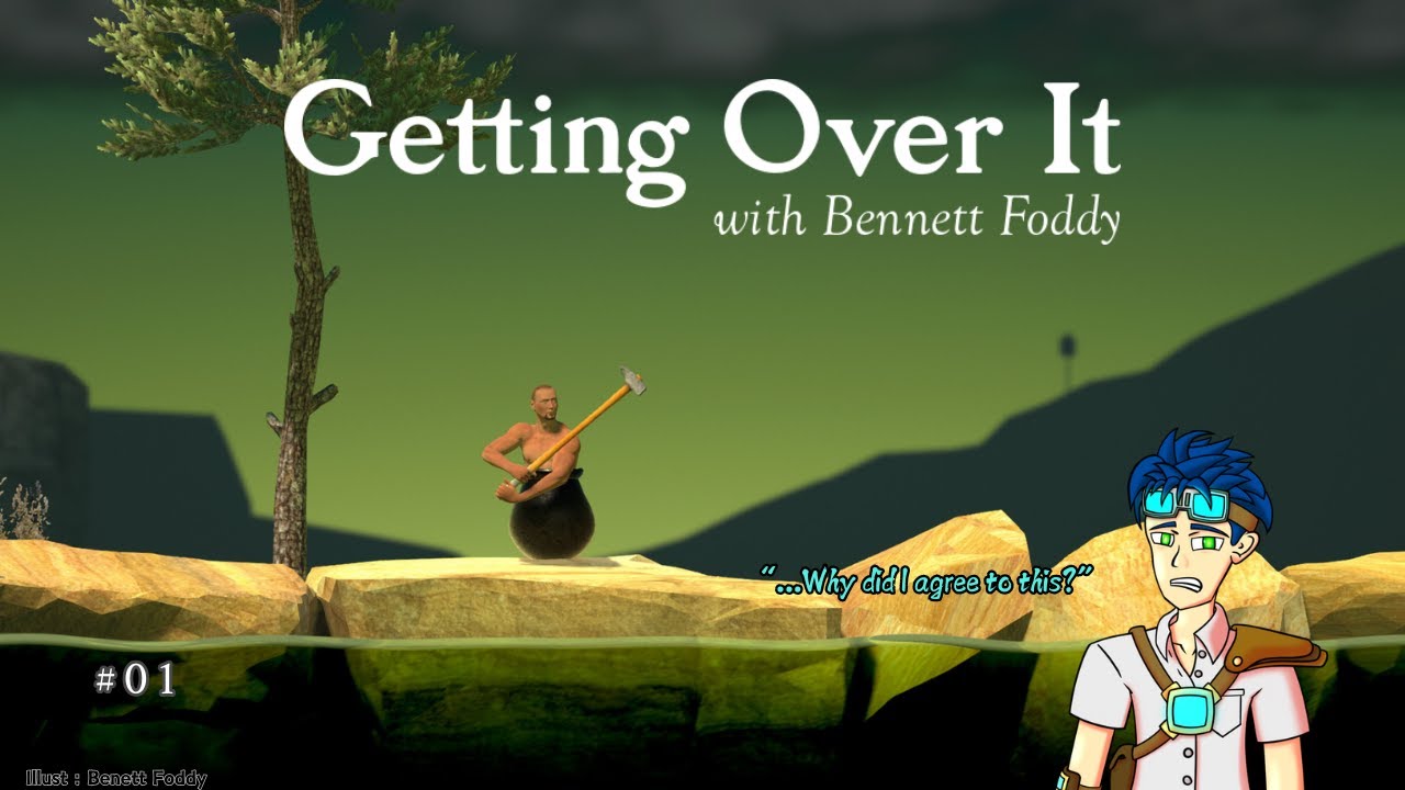 [Getting Over It with Benett Foddy #01] Time to pull my hair out…