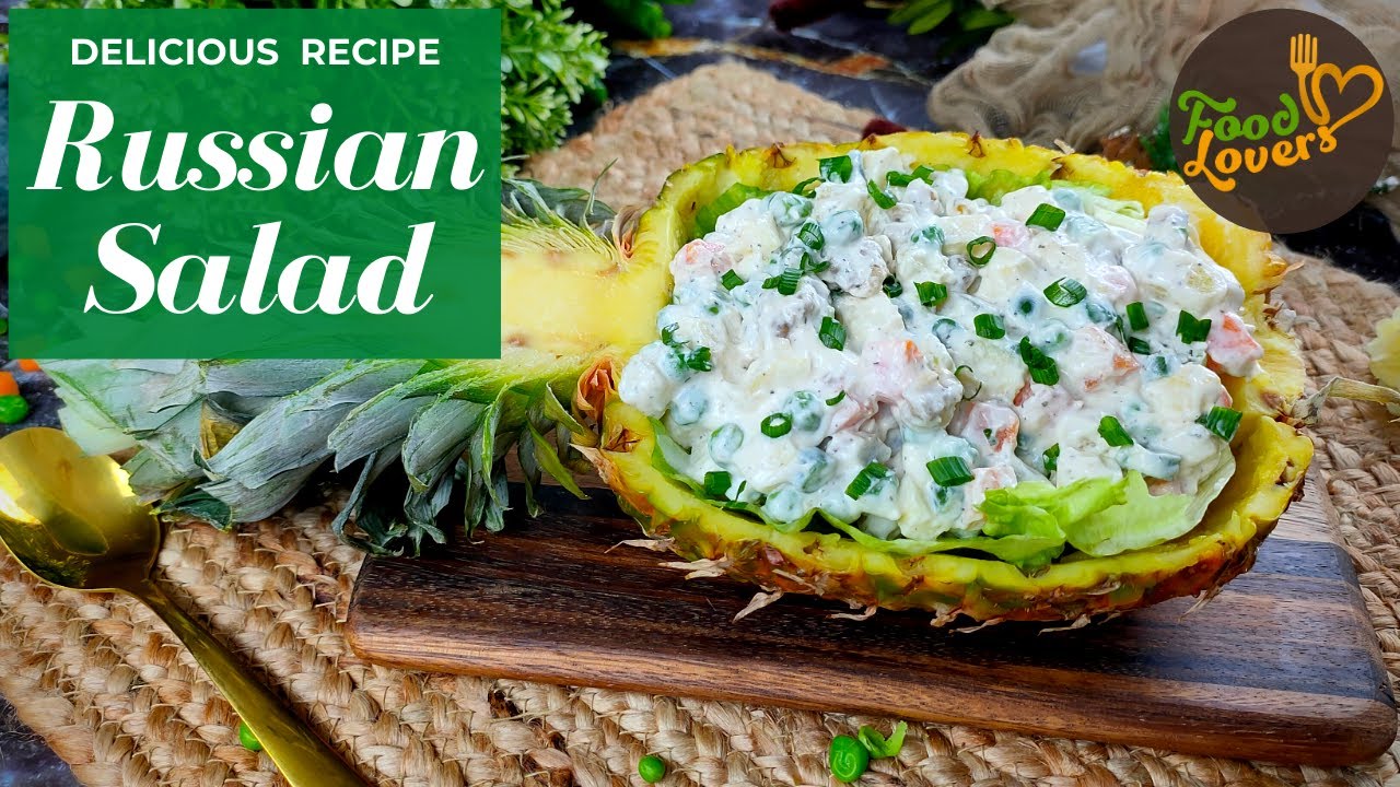 Creamy Russian Salad Recipe | Russian Potato Salad Russian Olivier Salad Recipe