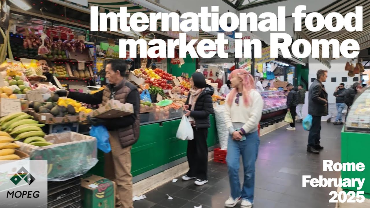 Mercato Esquilino e Dintorni: Un Viaggio tra Colori, Profumi e Sapori Internazionali. Roma 4K 50fps