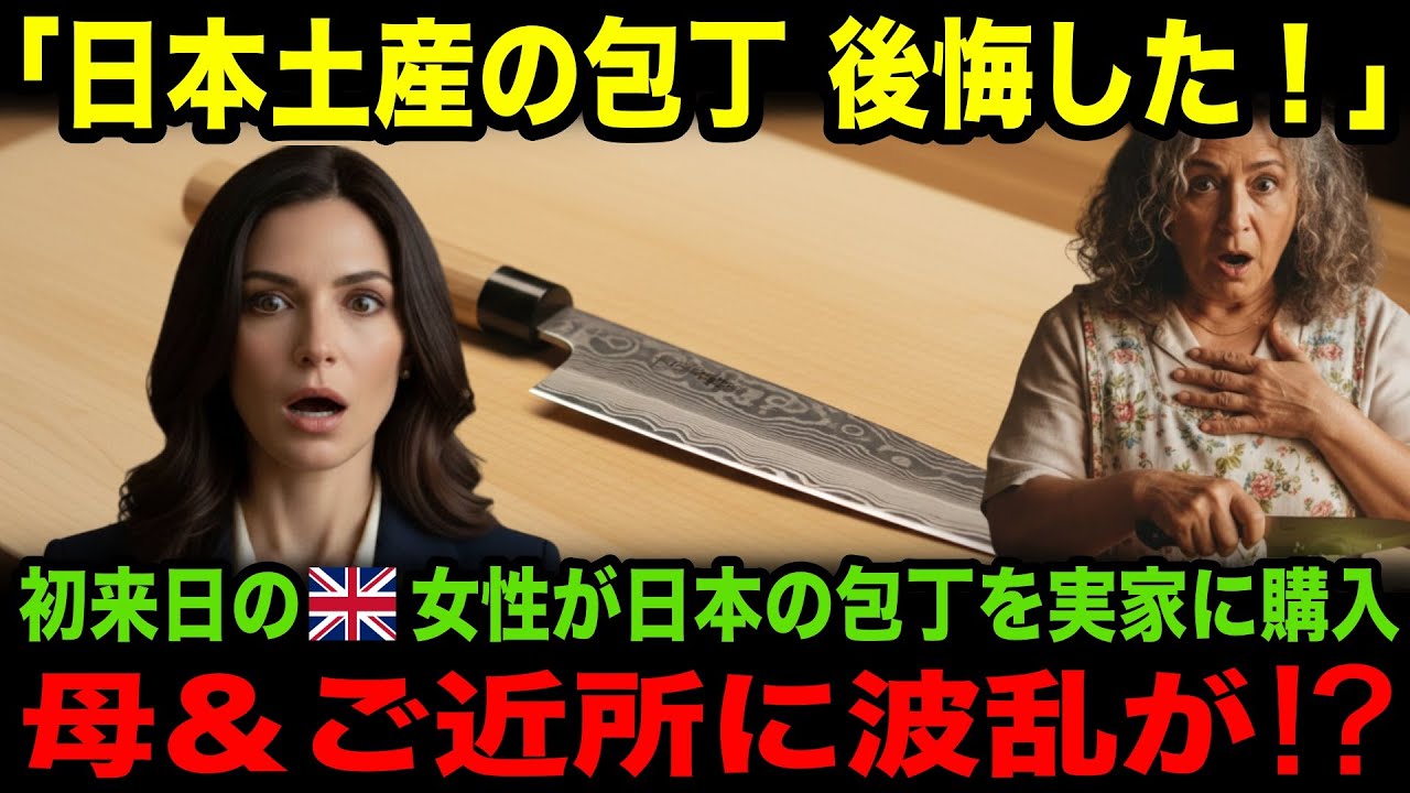 【海外の反応】「日本土産の包丁に超絶 後悔！」初来日のイタリア人女性が母国の両親に買って帰った結果！
