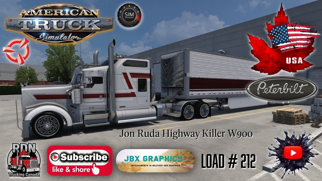 American Truck Simulator RDN Trucking Canada. Хьюстон, Техас &mdash; Даллас, Техас. Груз № 212, Ruda Hi...