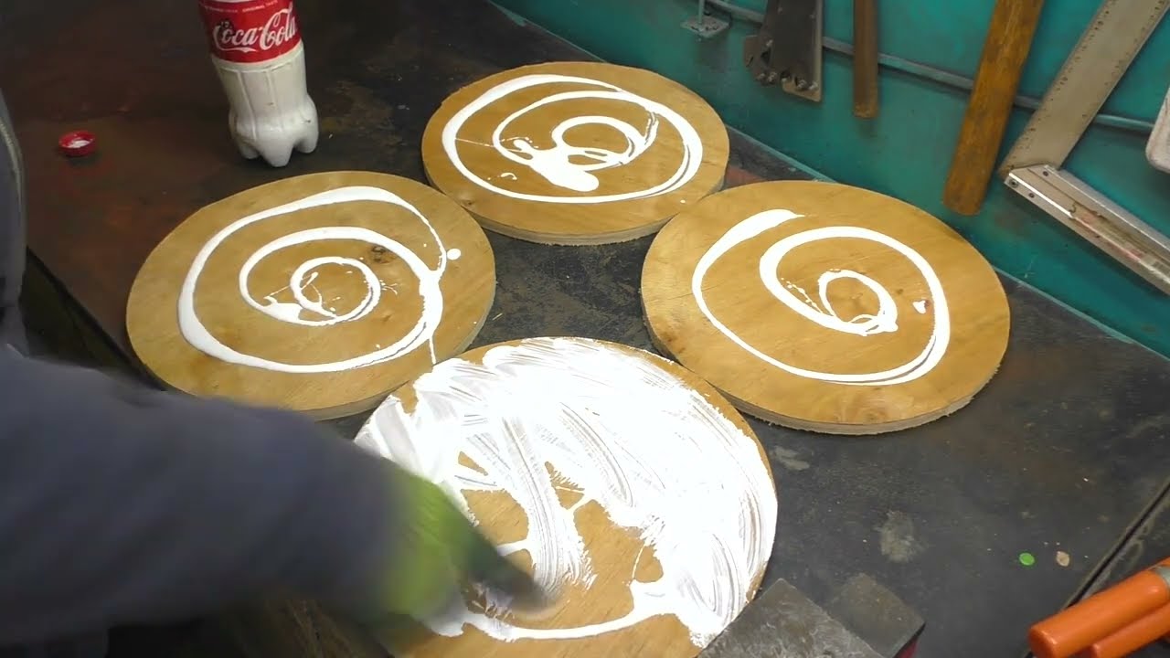 Ленточная пила своими руками, процесс изготовления колес из фанеры, часть 1