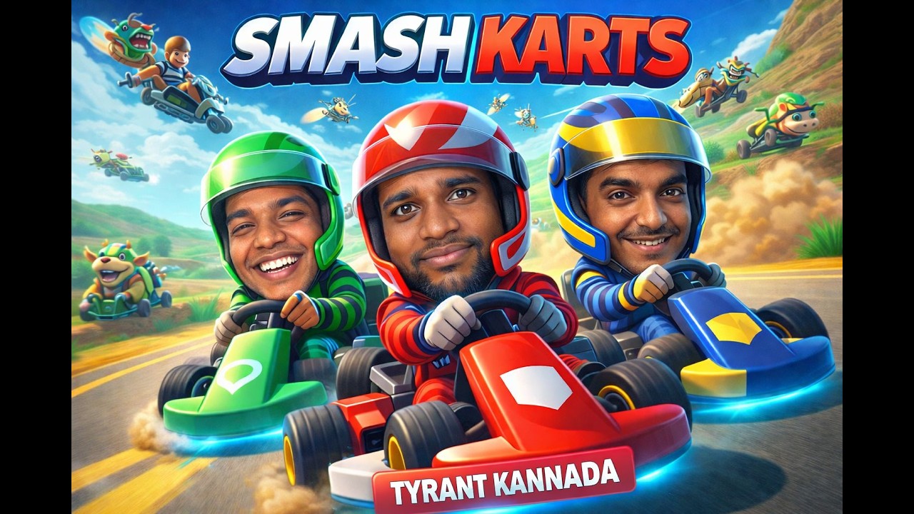 Smash Karts LIVE 🔥 Chaos on the Track | TYRANT KANNADA