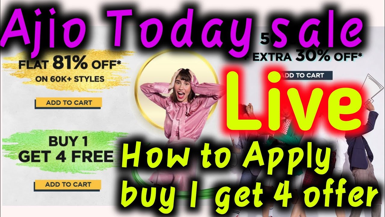how to apply Buy 1 get 4 offer | ajio buy 1 get 4 offer | ajio today offers | ajio sale | ajio haul