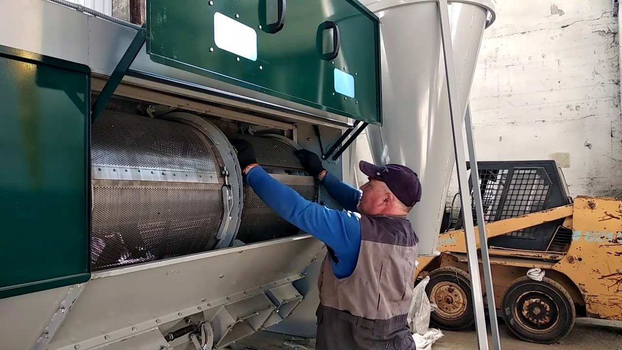 OBC-355 grain cleaner - how to quickly replace sieves