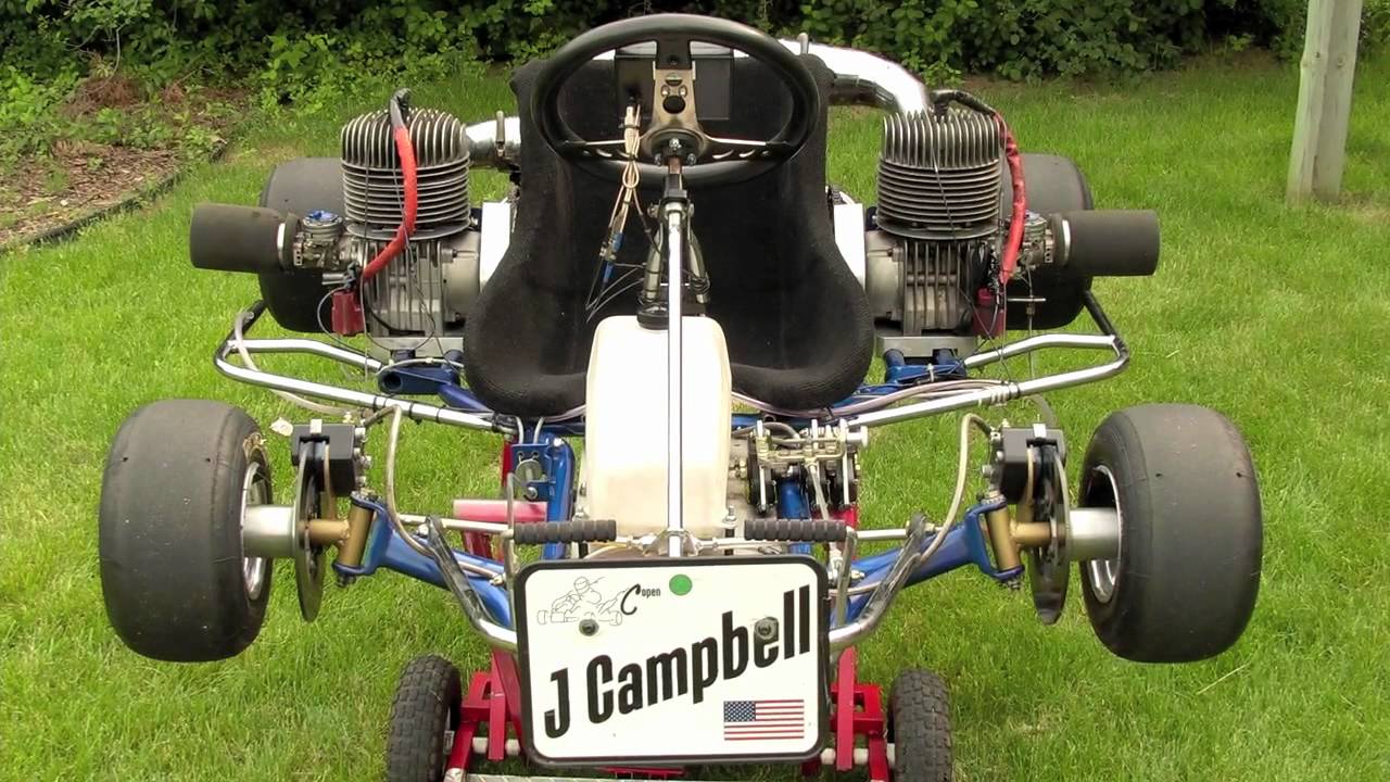 270cc dual engine kart fast at race track, not driftingn donut burning Gixxer
