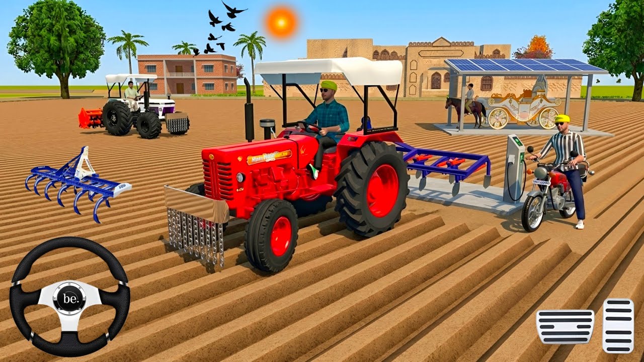 HORSE 🐴 , FARMER 🚜 , MAHINDRA 🚜 , BIKE 🏍️ TRACTOR CULTIVATOR 🥭 FROM FARMING 3D GAM ,, GAMER MUKO 