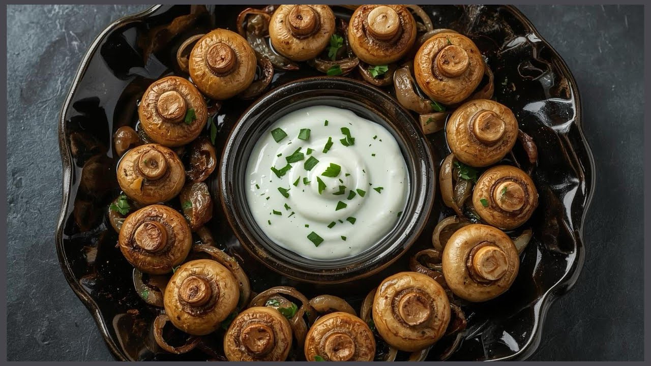 These Mushrooms Are Addictive – Crispy Garlic Mushrooms with Creamy Vegan Dip