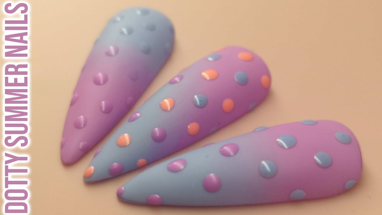 Super Simple Summer Polka Dot Nails