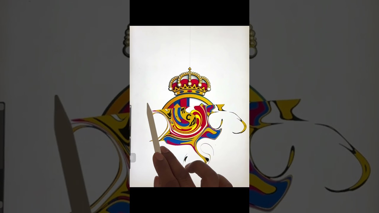 ❤️Real Madrid + Barcelona ⚽️combination logo #shorts