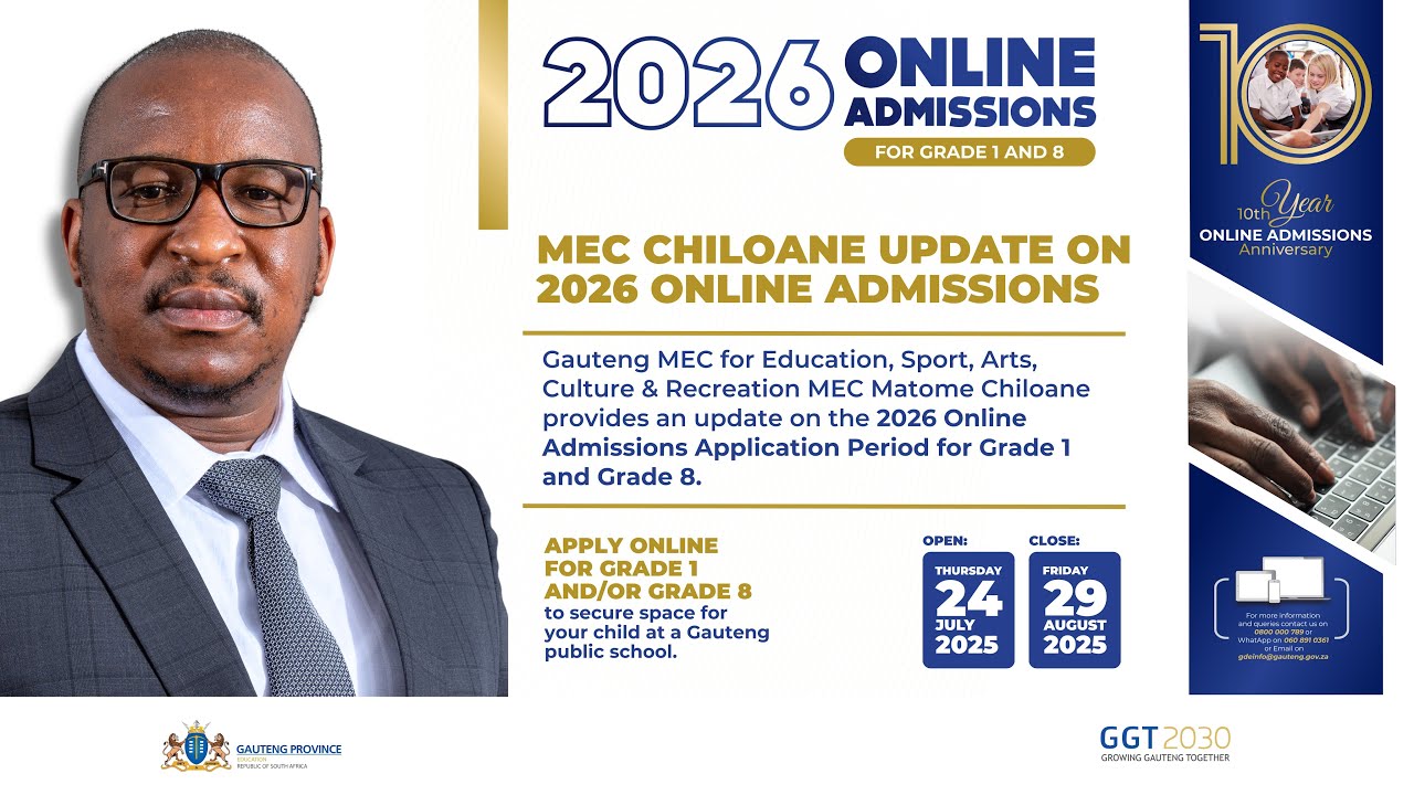 2026 ONLINE ADMISSIONS UPDATE BY MEC CHILOANE (22 AUGUST 2025)