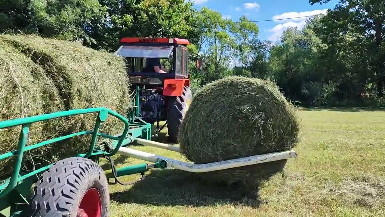 Sianokiszonka 2023, zbiór drugiego pokosu. Zetor & Ursus