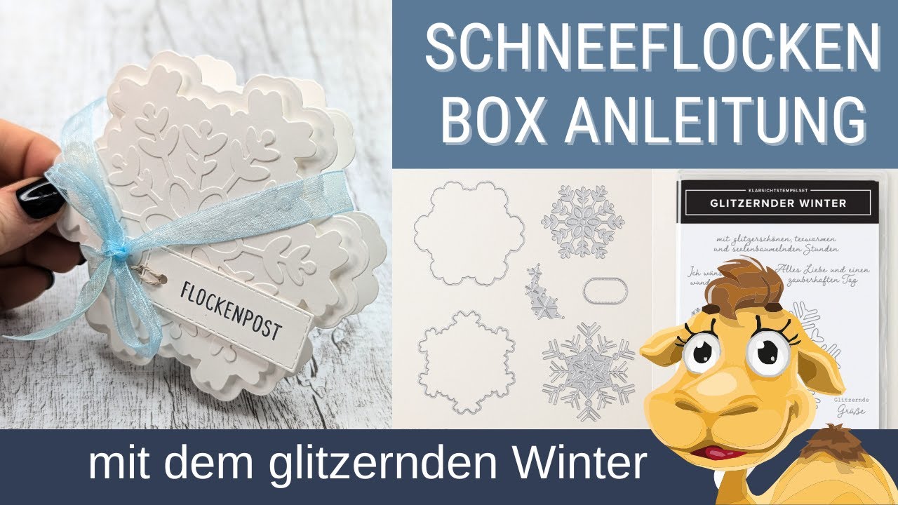 Stampin´ Up! glitzernder Winter | Schneeflocken Box Anleitung ❄️ Verpackung für Mini Ritter Sport ®