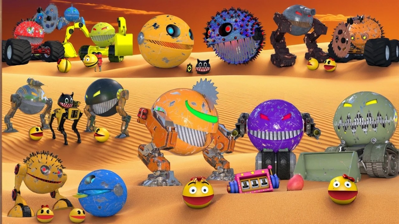 PACMAN 3D Robotic Character Simulation Compilation | Cinema 4D #17