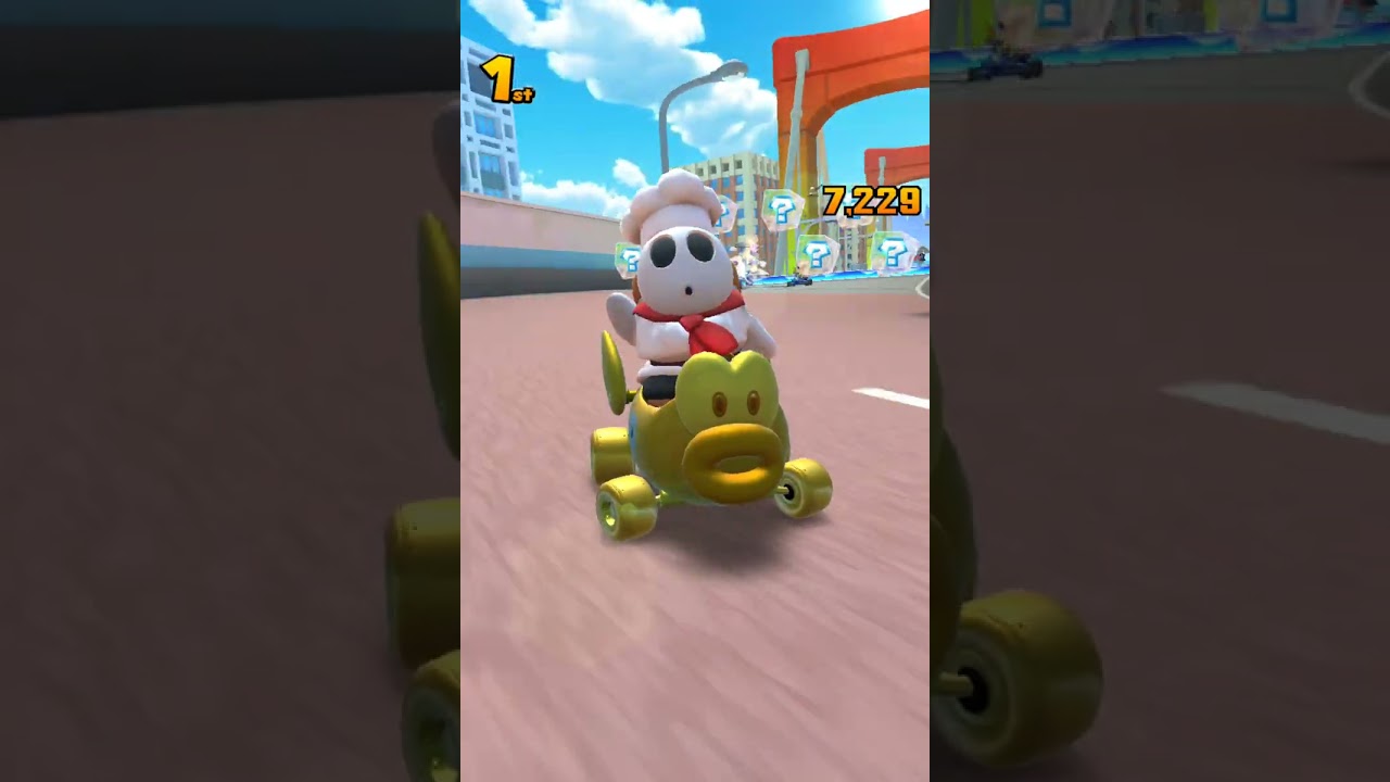 Isabelle plays Mario Kart Tour with 