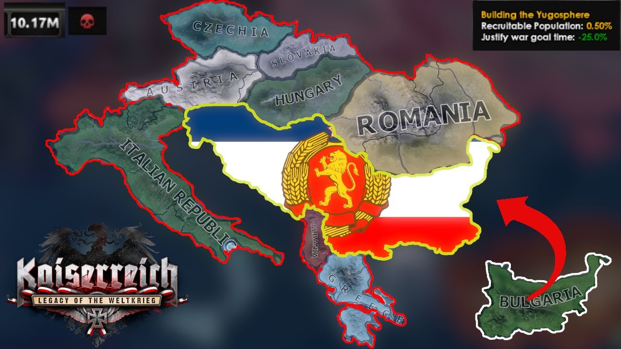Forming Hugoslavia As BULGARIA In Kaiserreich! (ps: it was painful )
