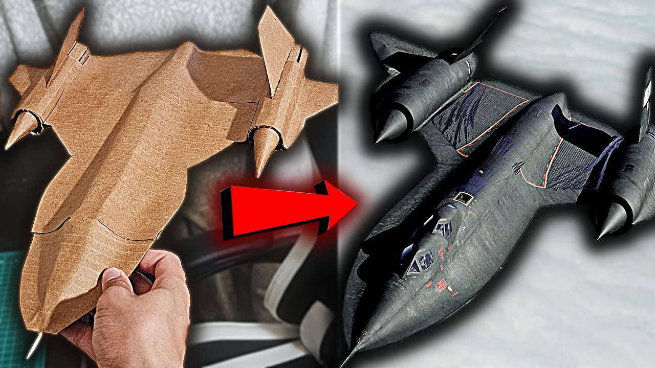 Watch me build this SR-71 Blackbird from CARDBOARD