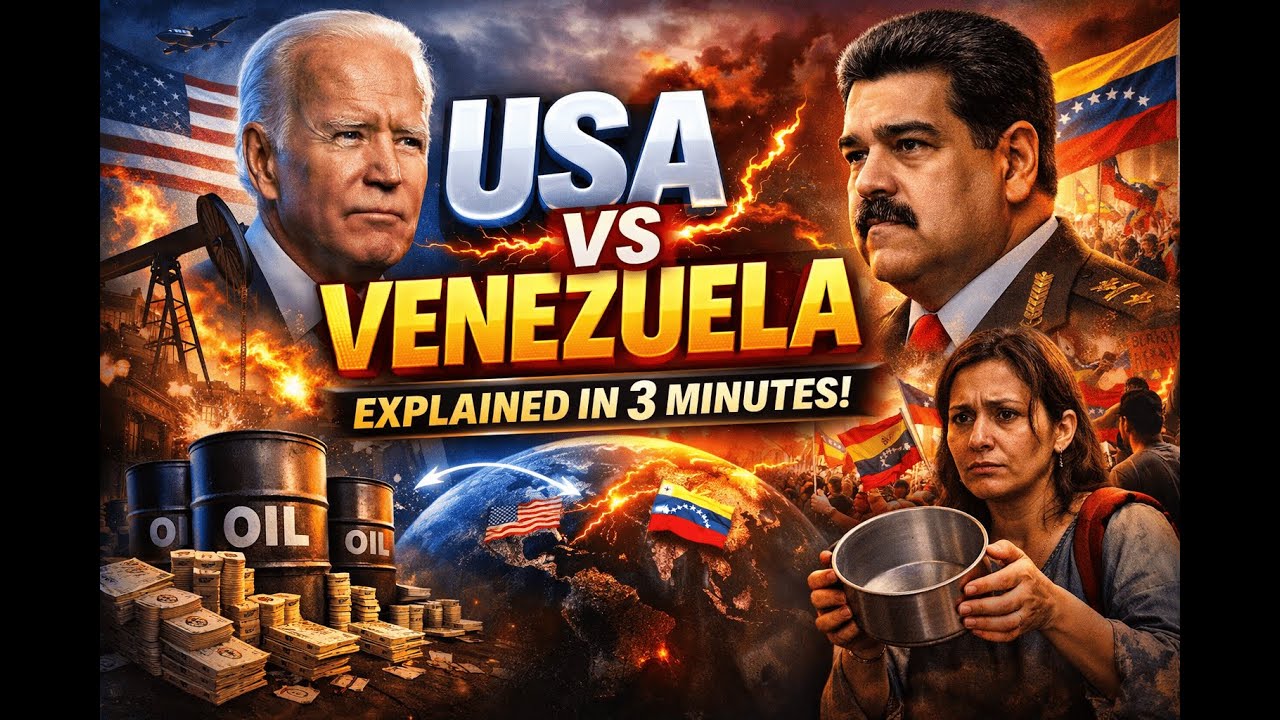 USA vs Venezuela Explained in 3 Minutes | Oil, Sanctions & Power Politics