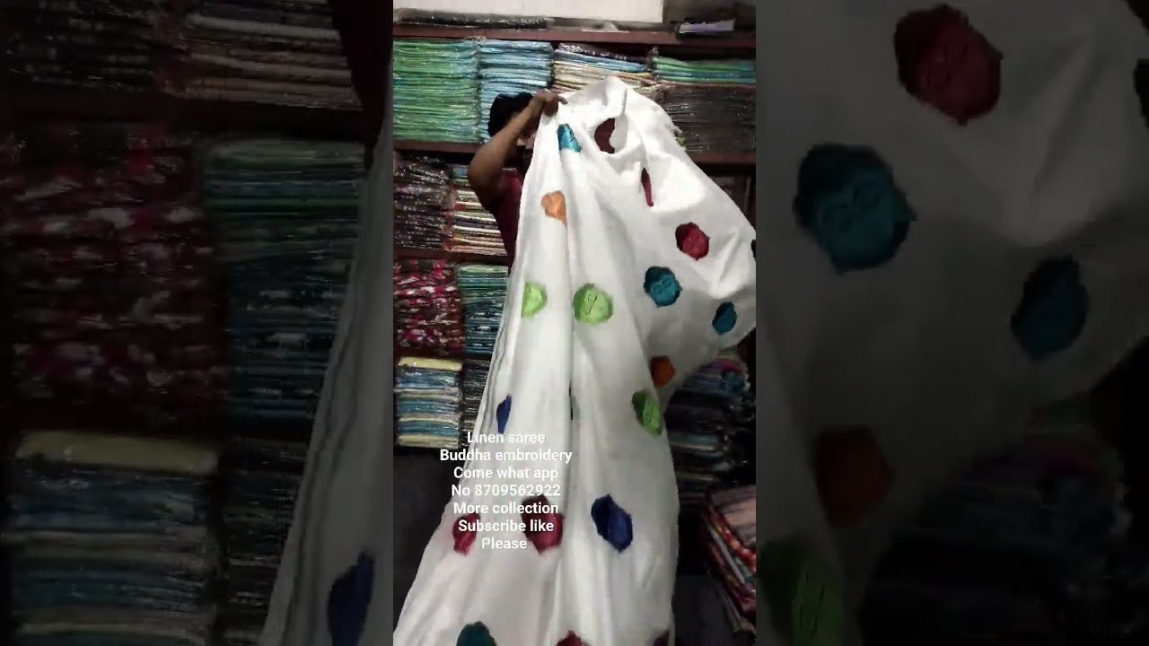 Buddha saree work  linen pure | #saree #onlinesh #chennaionline #bangaloreonlinesh #chennaionlinesto