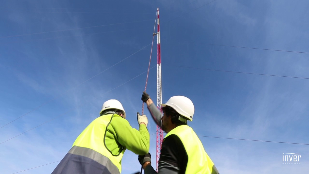 Instalación de torre de medición de 100 metros de recurso eólico  | Grupo Enhol